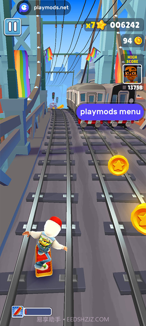 地铁跑酷幻影滑板解锁版5.1.3截图