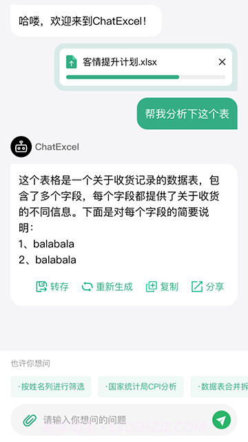 酷表ChatExcel会员免登录v1.0截图