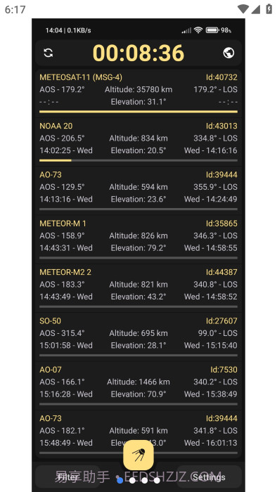 look4sat卫星追踪截图1 look4sat卫星追踪截图1