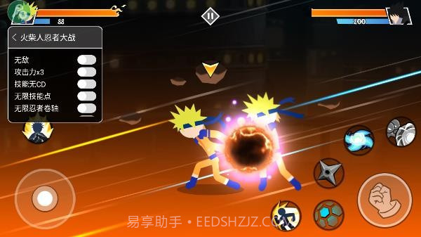 火柴人忍者大战内置功能菜单MOD版截图4
