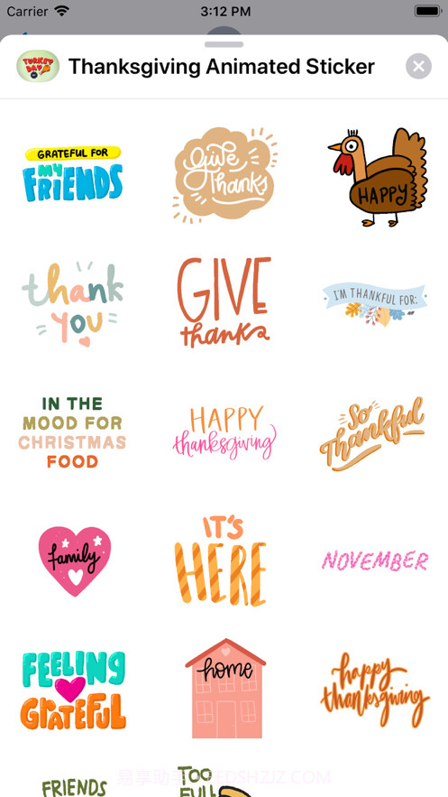ThanksgivingAnimatedSticker截图5 ThanksgivingAnimatedSticker截图5