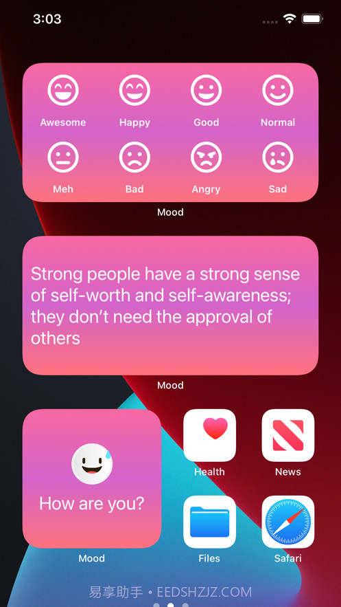 MoodTracker:)Widget截图1