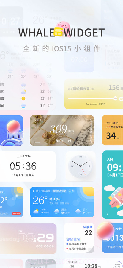 鲸鱼小组件截图1