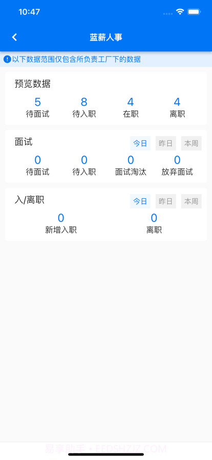 蓝薪云人事截图3