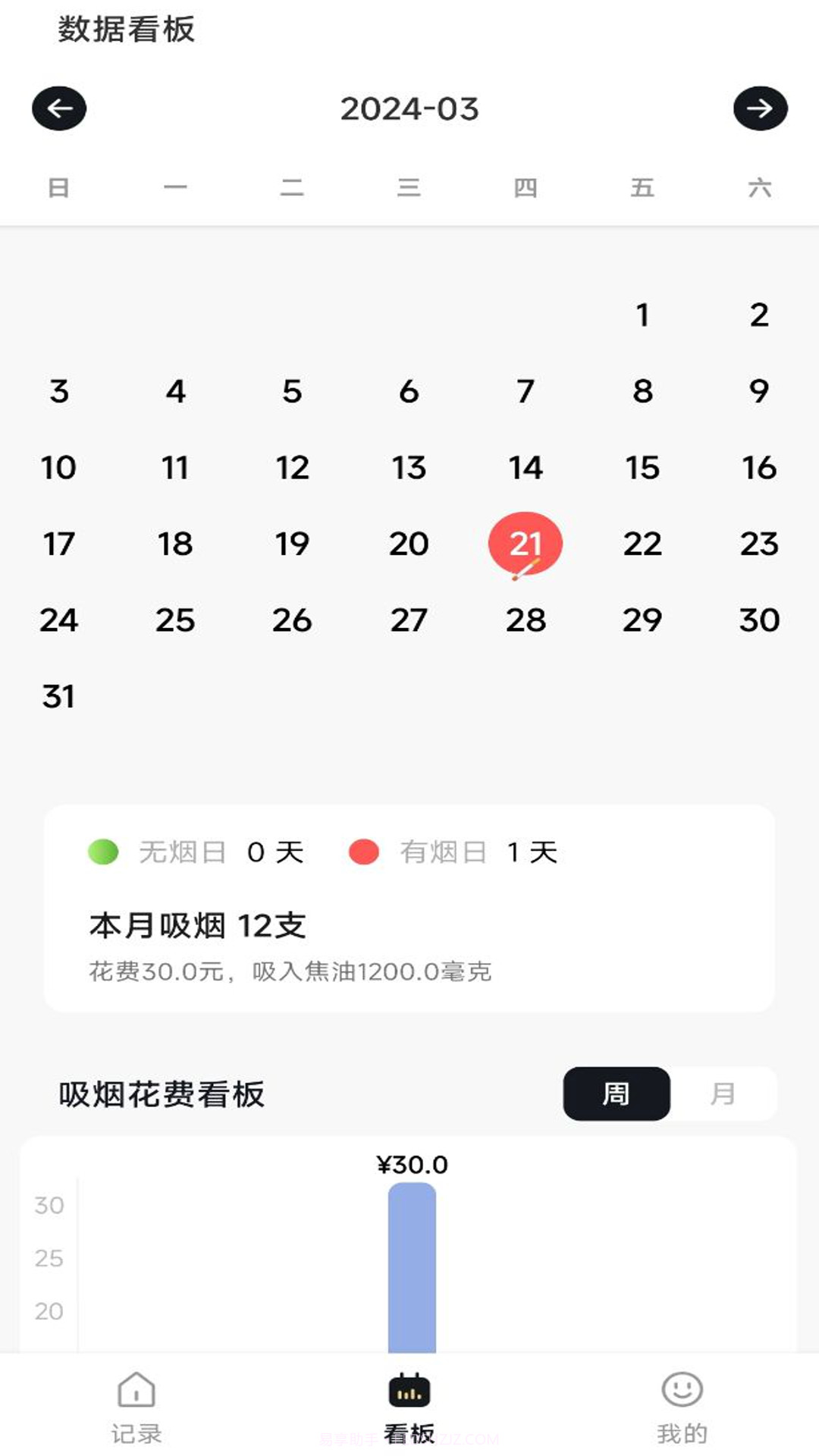 今日戒烟记录截图3
