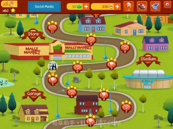 加菲猫卡丁车游戏截图2