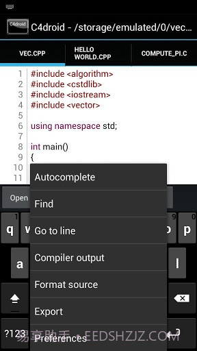 C++编译器 C4droid (C/C++ compiler)截图4 C++编译器 C4droid (C/C++ compiler)截图4