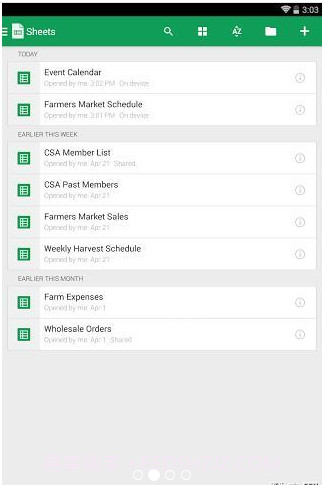 Google表格:Google Sheets截图2