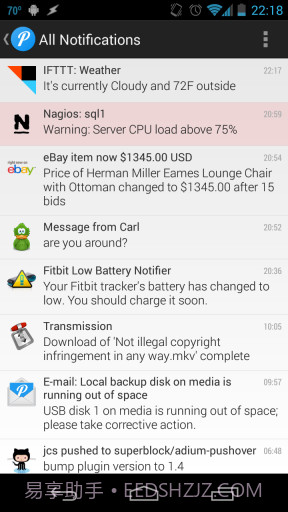 推送通知 Pushover截图1