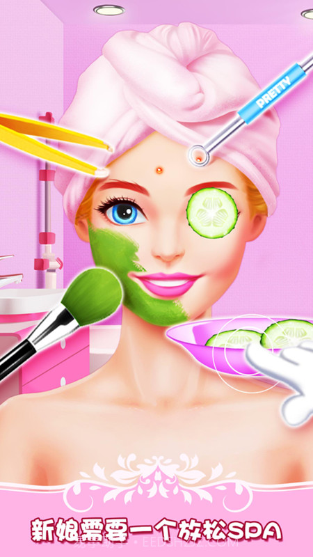 女生游戏梦幻婚礼换装化妆截图2
