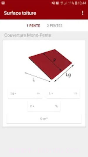 屋顶面积计算器截图1 屋顶面积计算器截图1